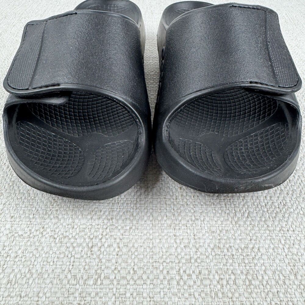 OOFOS OOAHH Sport Flex Slides Black Recovery Sandals Shoes - Picture 4 of 16